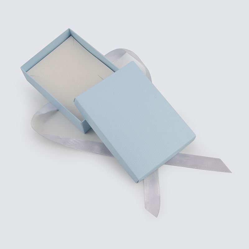 CAIXA 11*8 CROCCO AZUL/FITA BRANCA PARA CONJUNTO PACOTE COM 10 UNIDADES