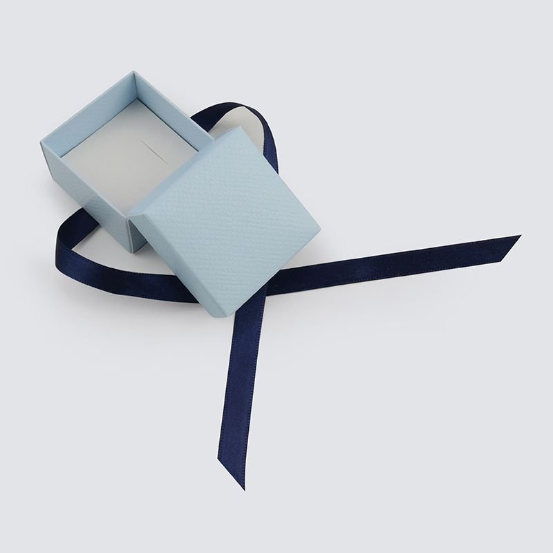 CAIXA 5*5 CROCCO AZUL/ FITA AZUL PARA ANEL PACOTE COM 10 UNIDADES