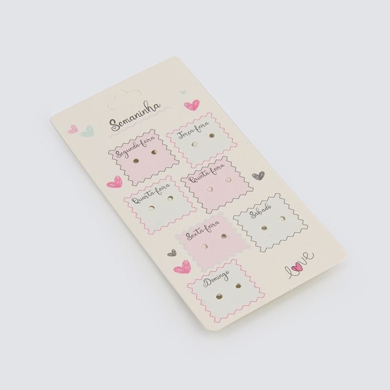 CARTELA BRINCO LOVE SEMANINHA - PCT 50