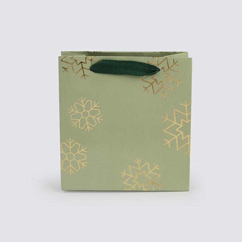 SACOLA NATALINA C DOURADO PACOTE COM 10 UNIDADES