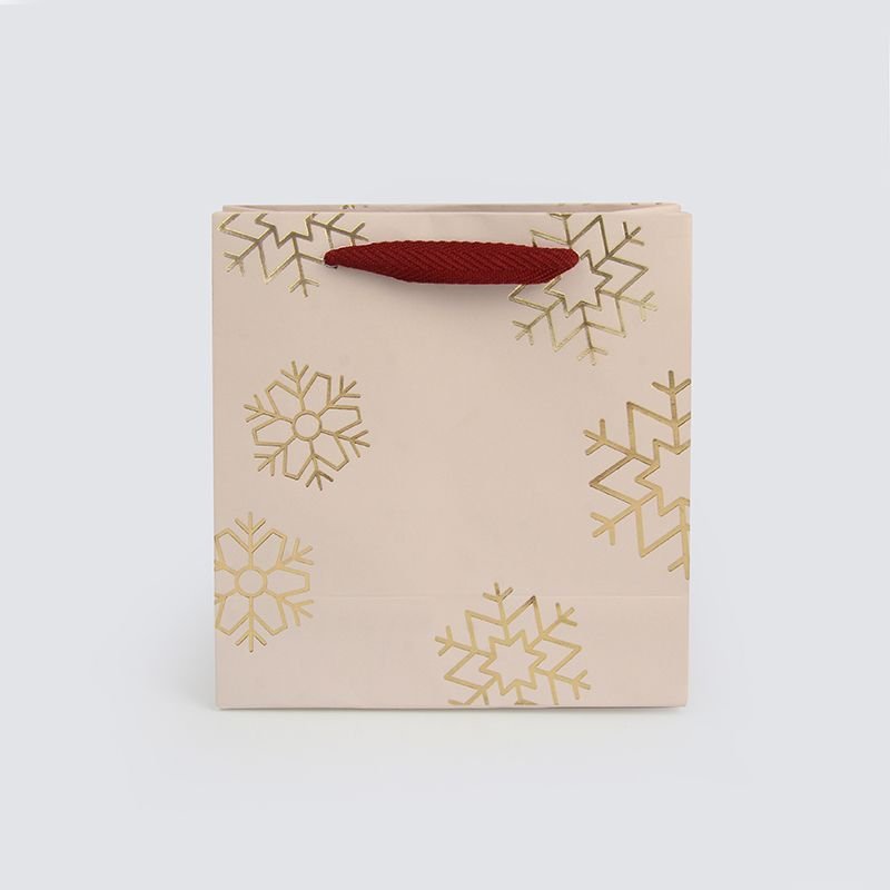 SACOLA NATALINA C DOURADO PACOTE COM 10 UNIDADES